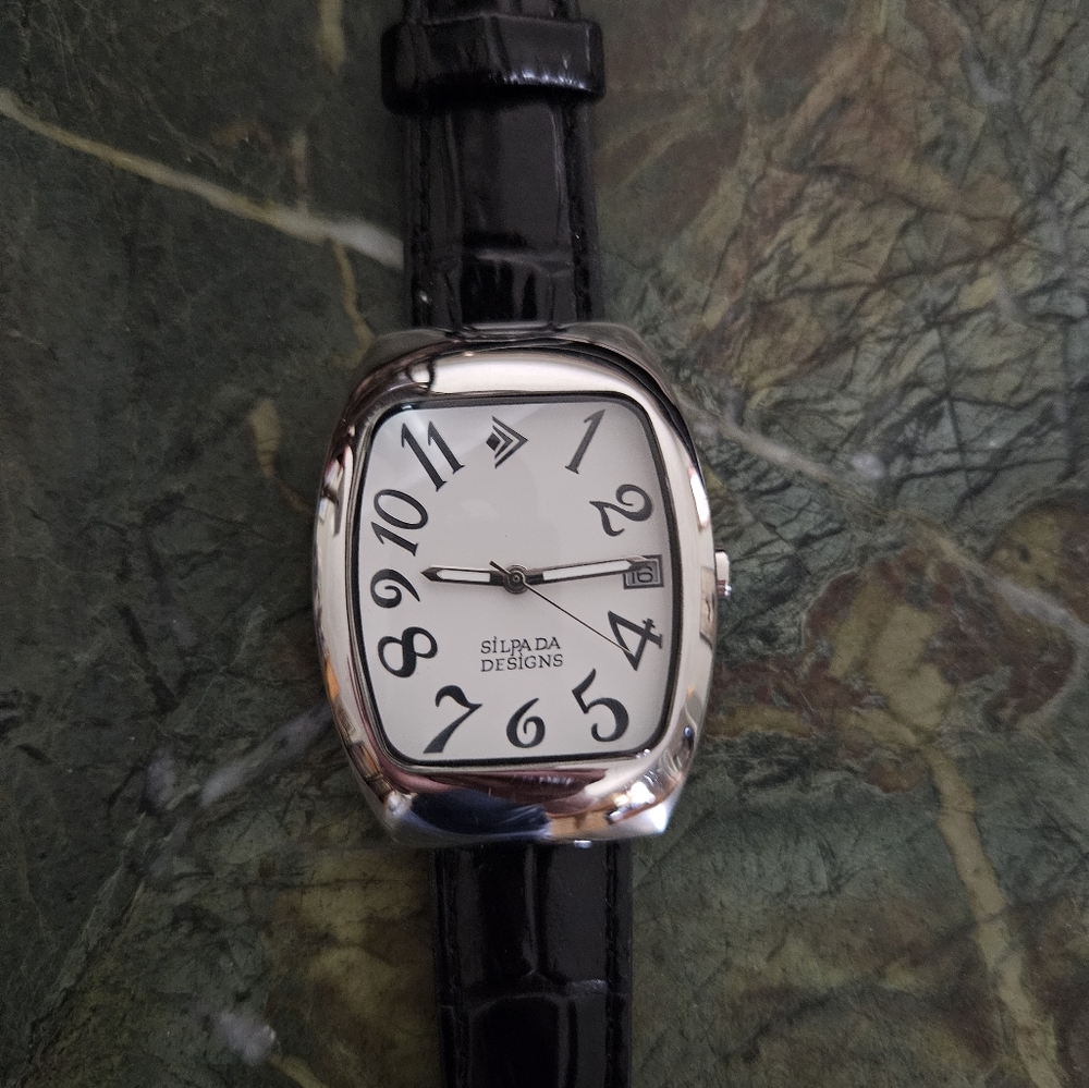 Silpada Black Leather Watch